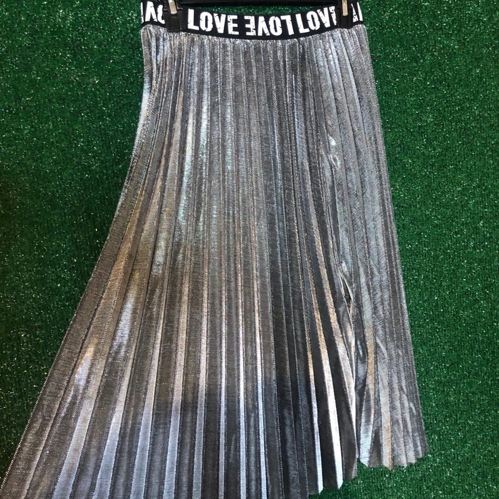 Sliver midi skirt size S NWOT 😍